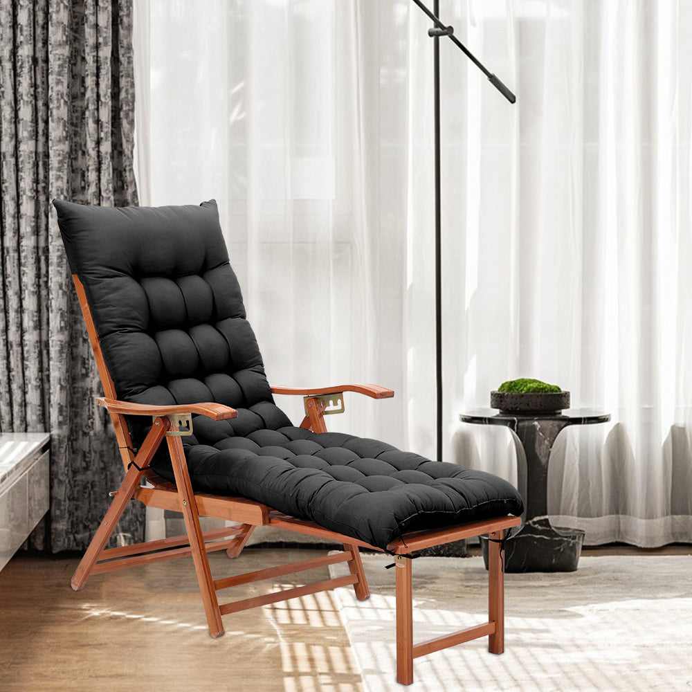 Sun Lounger Cushion Chair Sofa Cushion Cover Black