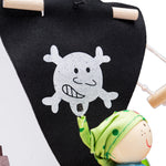 Bigjigs Toys Wooden Mini Pirate Ship Playset, Includes 10 Play Pieces