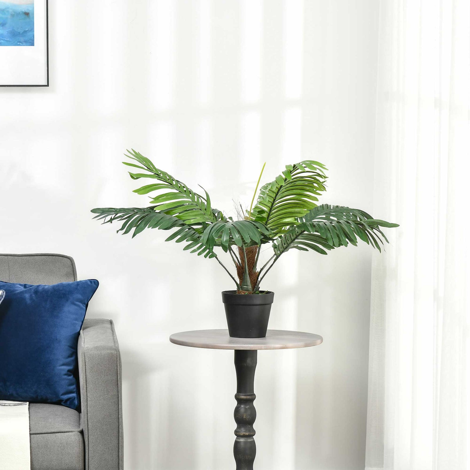 60cm Artificial Palm Tree Fake Plant In Pot Indoor Outdoor