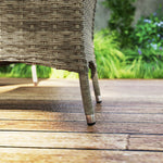 7-piece Pe Rattan Set, Outdoor Dining With Cushions