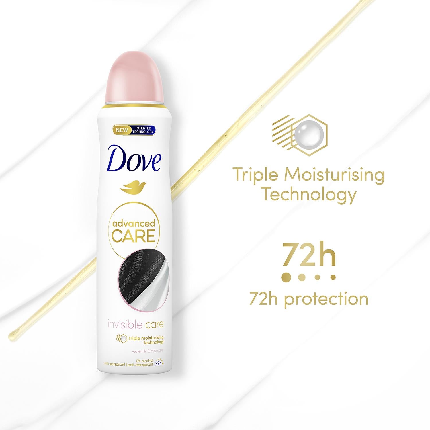 Advanced Care Anti-perspirant Deodorant Invisible Care, 3x 200ml | White