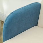 Modern 2 Seater Sofa W/ Rubber Wood Legs 130 X 74 X 76cm | One Size | Blue