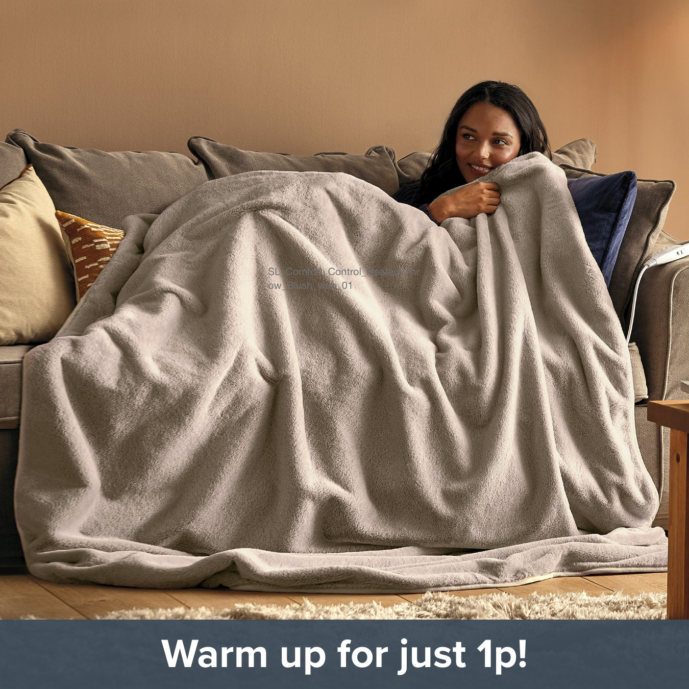 Luxury Faux Fur Heated Throw