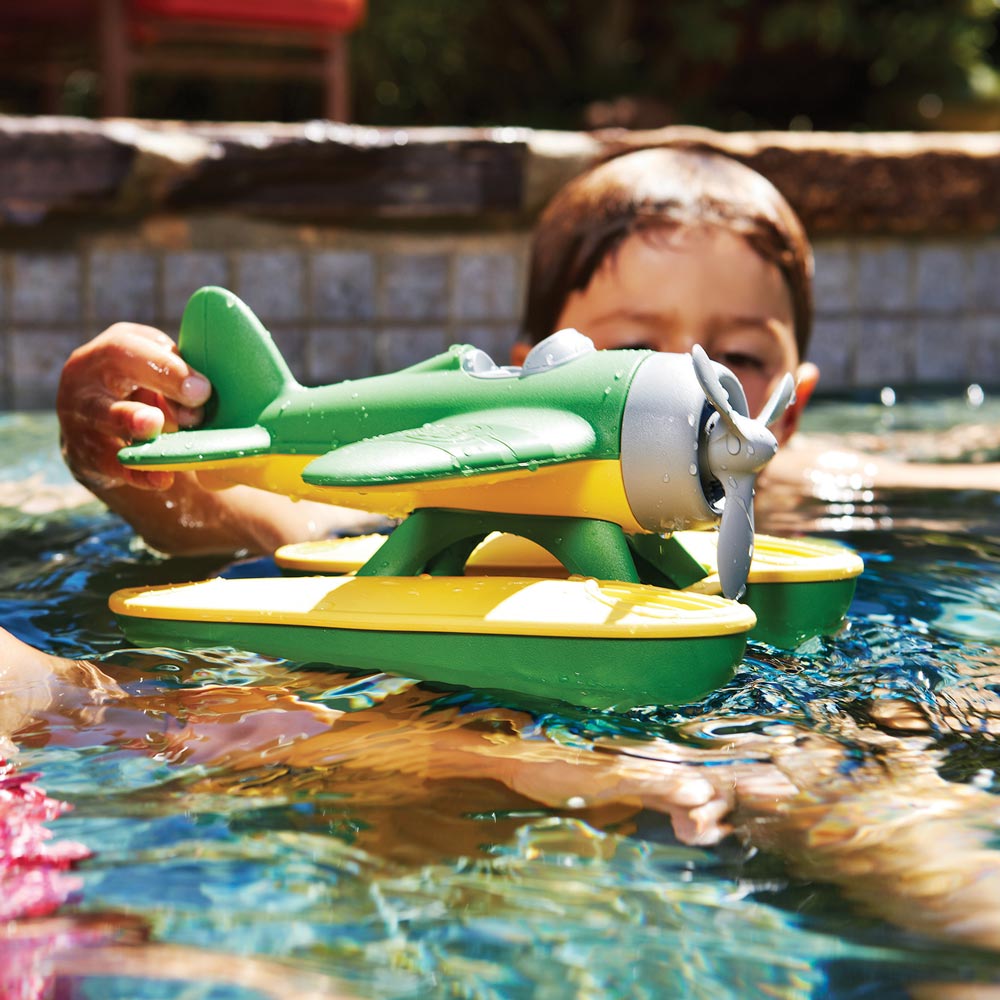 Green Seaplane Toy, Made From 100% Recycled Plastic