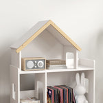 3 Tier Toy Storage Shelf W/ Six Cubes, For Playroom, Bedroom - White