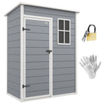 5' X 3' Garden Shed With Floor, Lockable Door, Window & Vent