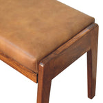 Solid Mango Wood Buffalo Hallway Footstool