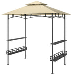 8' X 5' Grill Gazebo Canopy With 2 Side Shelves, Hook | Beige