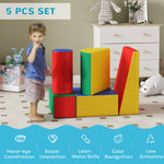 5 Piece Soft Safe Foam Playset Climb And Crawl Activity Toy For Toddler | Red