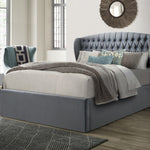 Warwick Velvet Ottoman Bed | Double | Grey