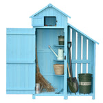 Garden Storage Shed Outdoor Firewood House W/ Roof