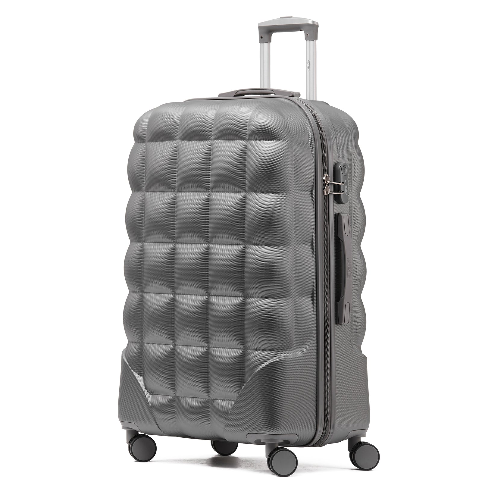 Large 29" Hard Shell Bubble Design Check-in Suitcase Hold Luggage Bag 20kg+ | Large | Anthracite