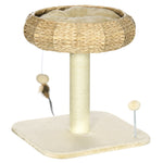 51cm Cat Activity Centre W/ Top Bed, Toy Ball, Sisal Scratching Post