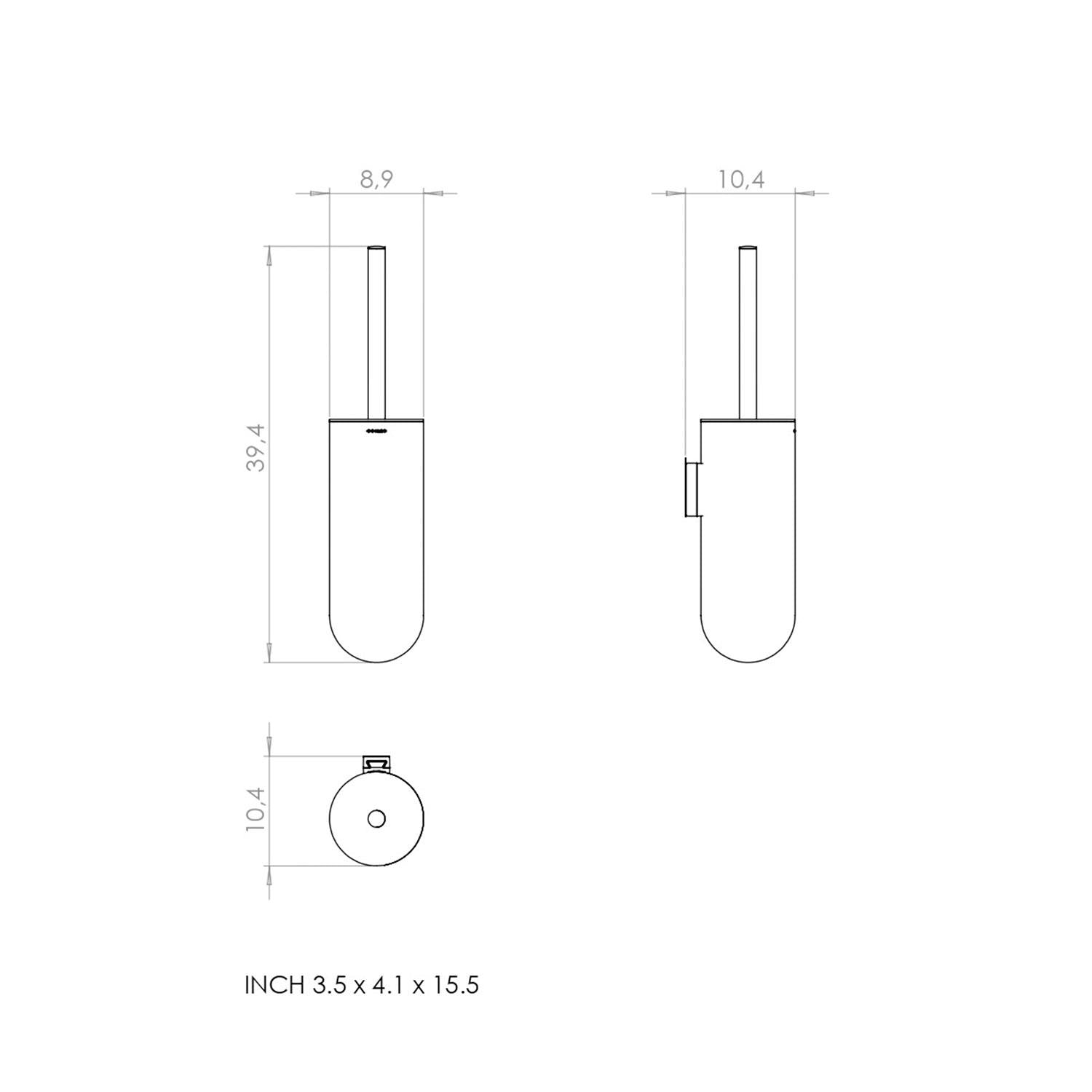 Toilet Brush, Wall Mounted, Green, Award-winning Design Geyser Collection