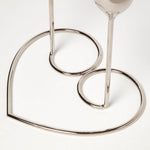 HOMESCAPES Dual Dinner Candle Holder Polished