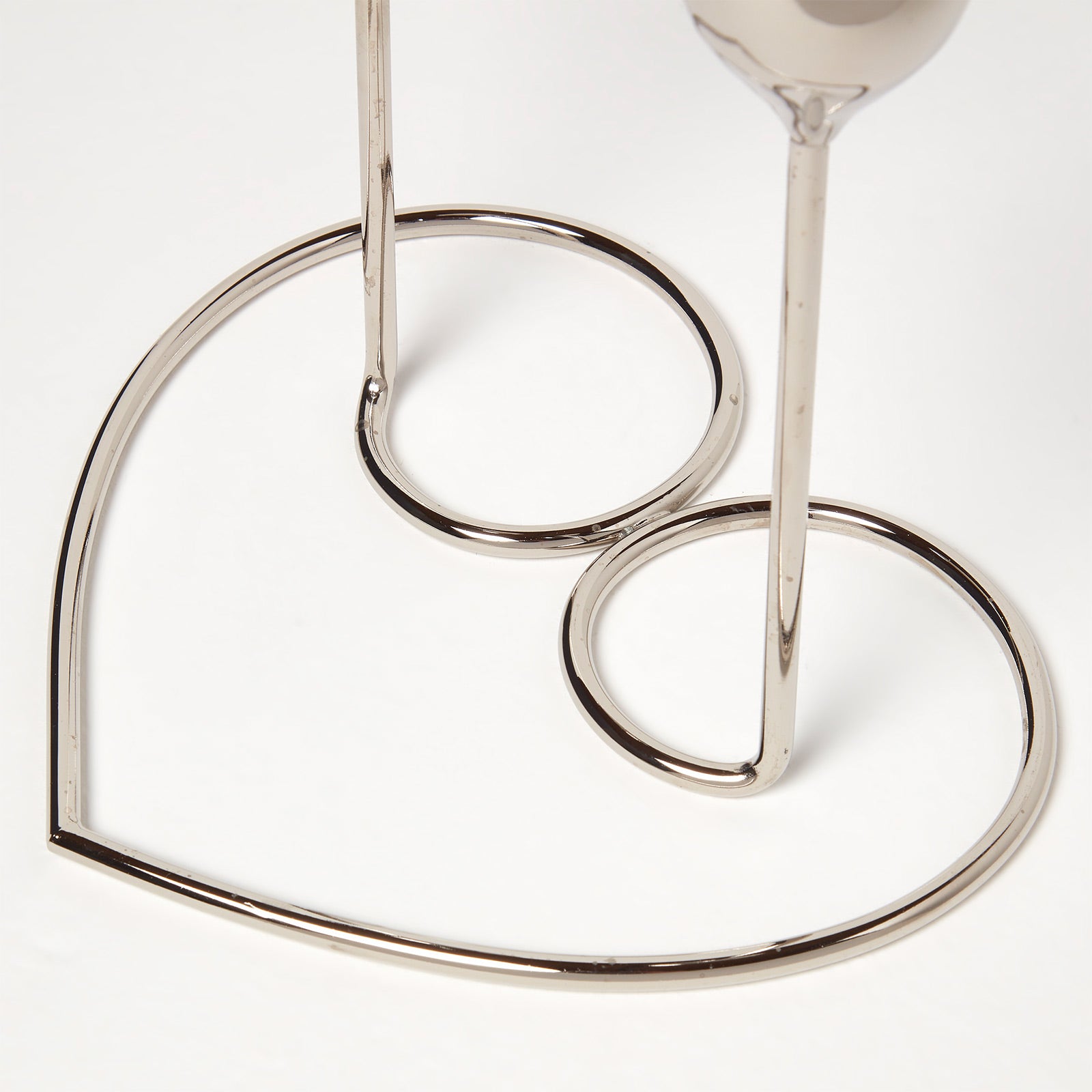 HOMESCAPES Dual Dinner Candle Holder Polished