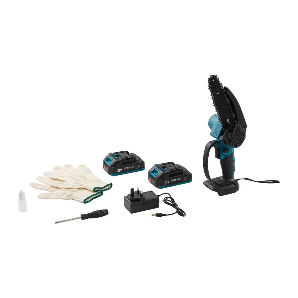 8 Inch Portable Cordless Electric Chainsaw With 2 Batteries