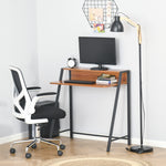 2-tier Storage Computer Workstation With Shelf, Metal Frame | Natura