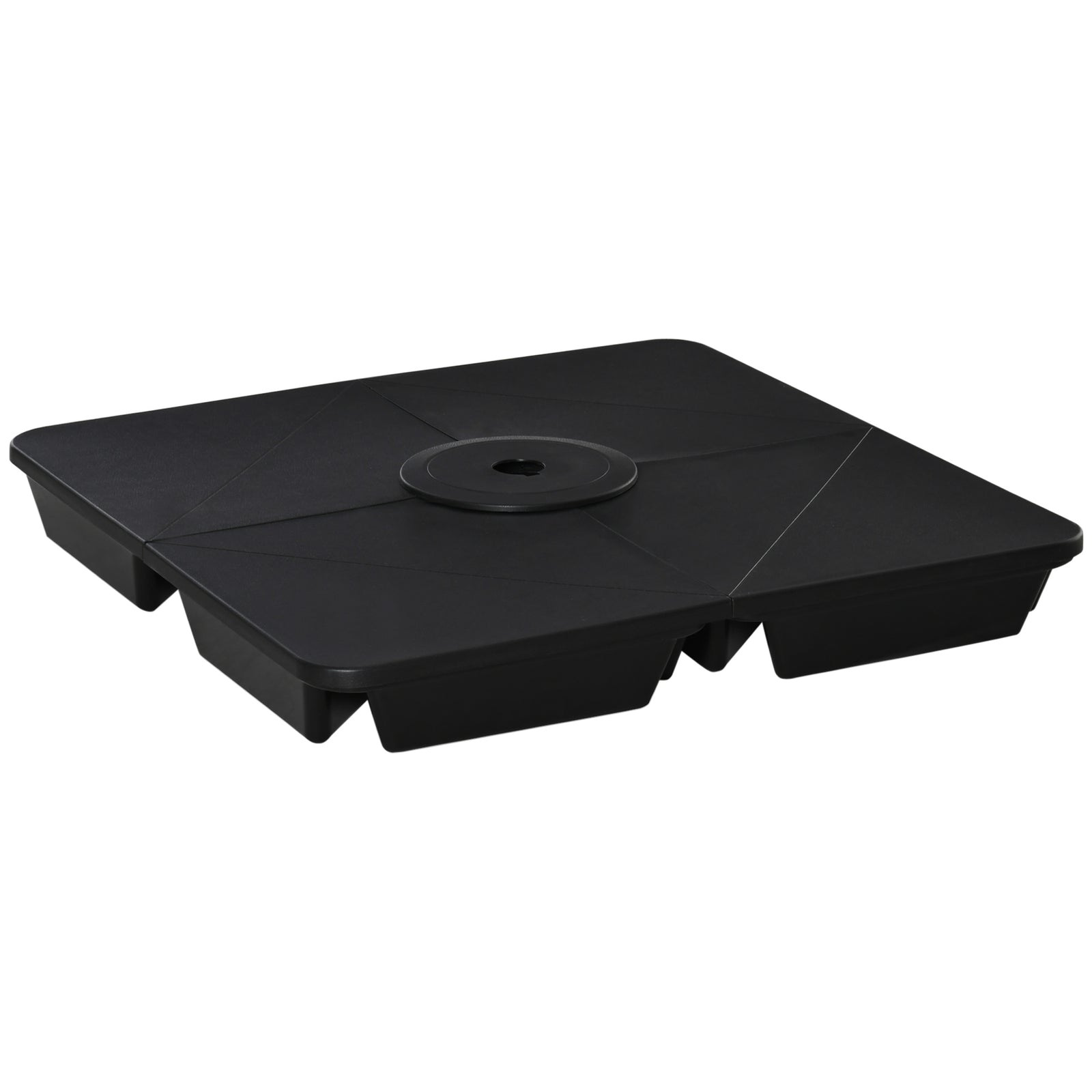 Set Of 4 Parasol Base, Up To 80kg, Black