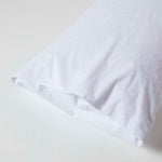Terry Towelling Waterproof Pillow Protectors, Pack Of 4 | 48 x 74cm | White