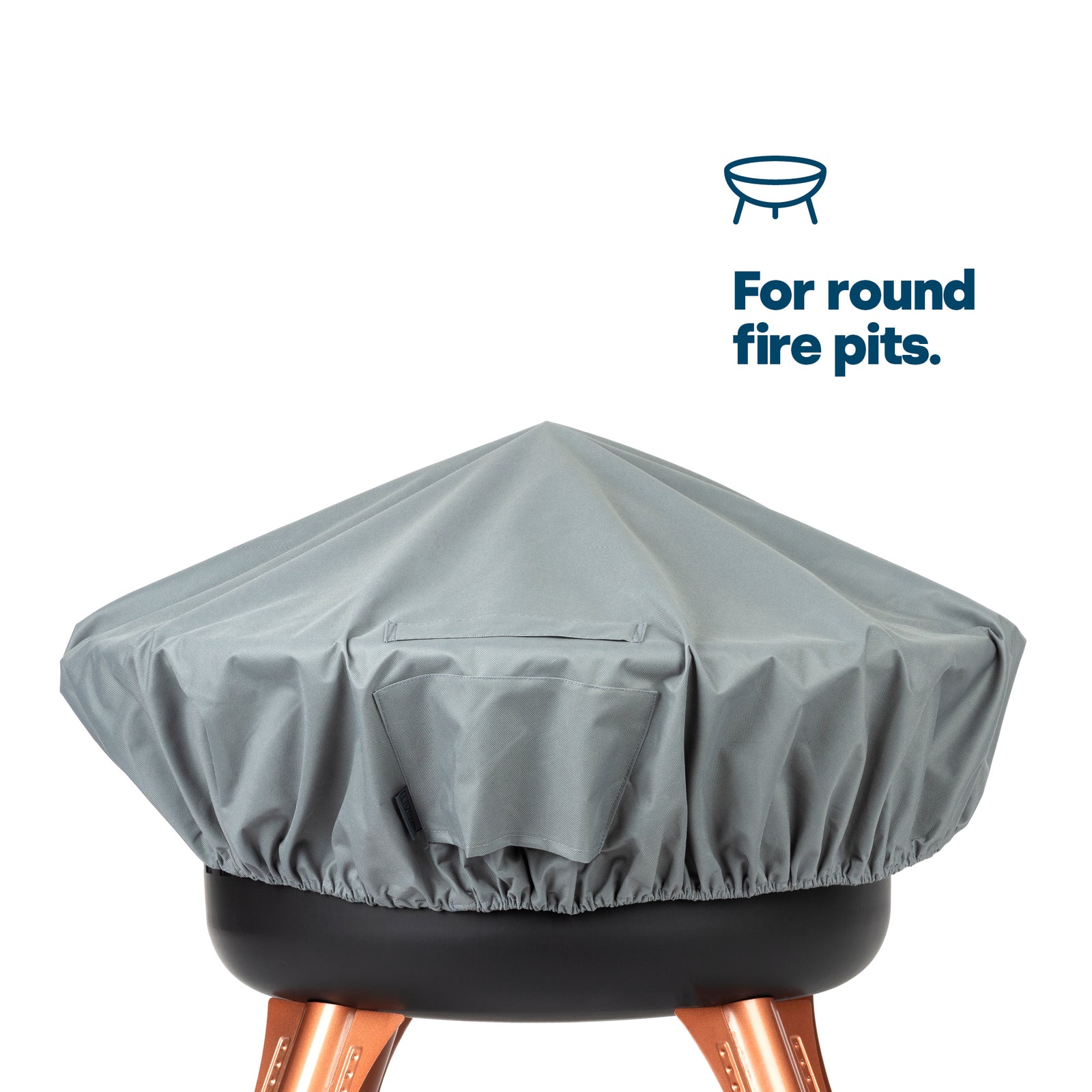 Round Fire Pit Cover - Grey