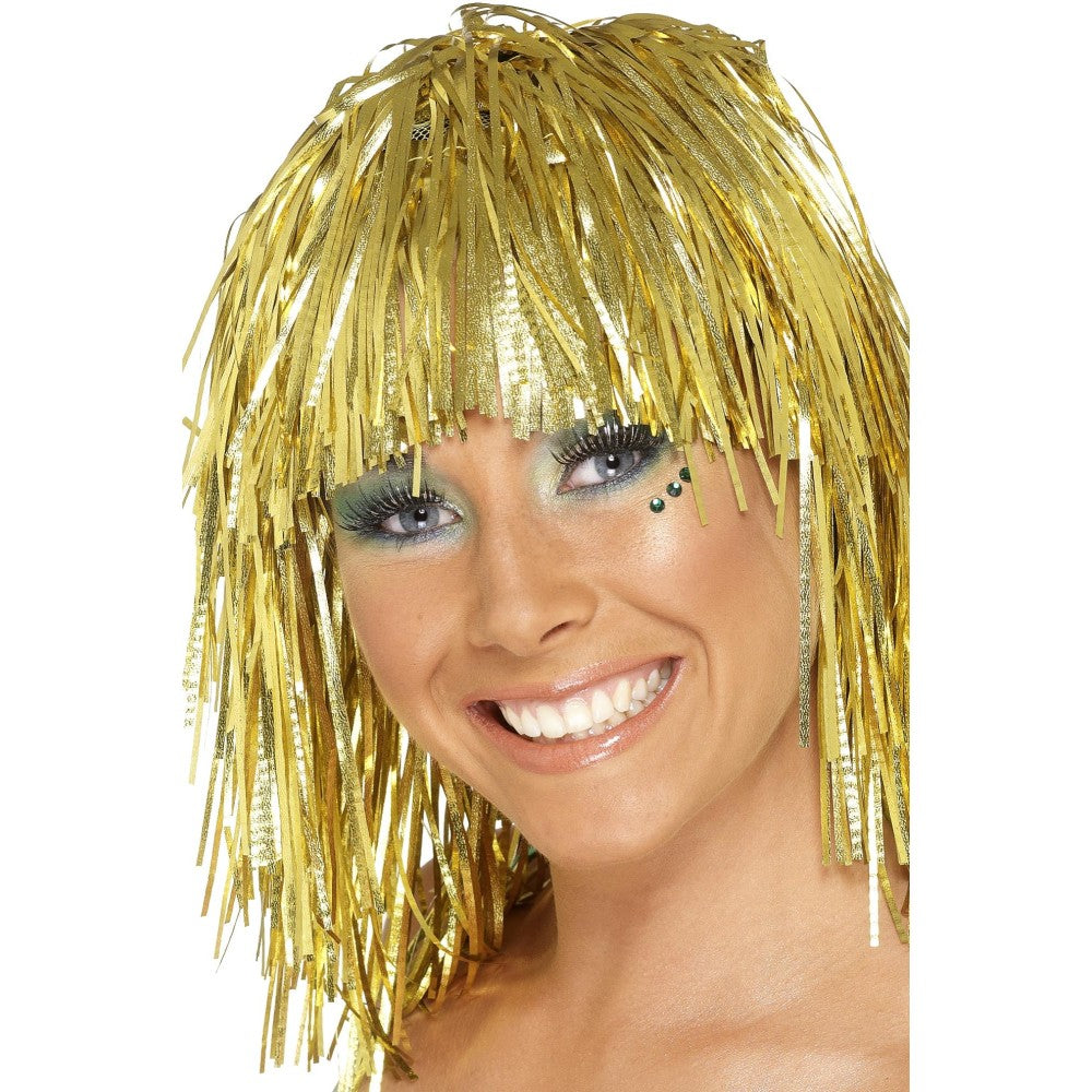 Cyber Tinsel Wig | Gold