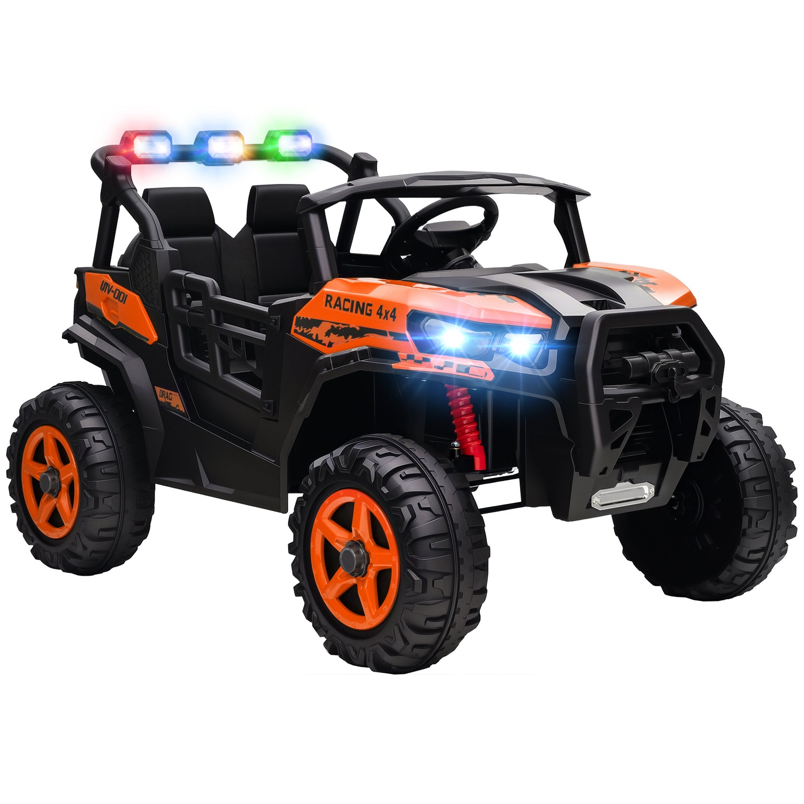 24v Electric Ride On Car, 2-seater Kids Electric Truck | Orange