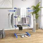 3/4 Tier Clothes Airer Stainless Steel Clothes Drying Rack | Medium | Blue