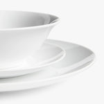 Dessert Plate White Porcelain Coupe 24 Pc Set 7.5" Catering