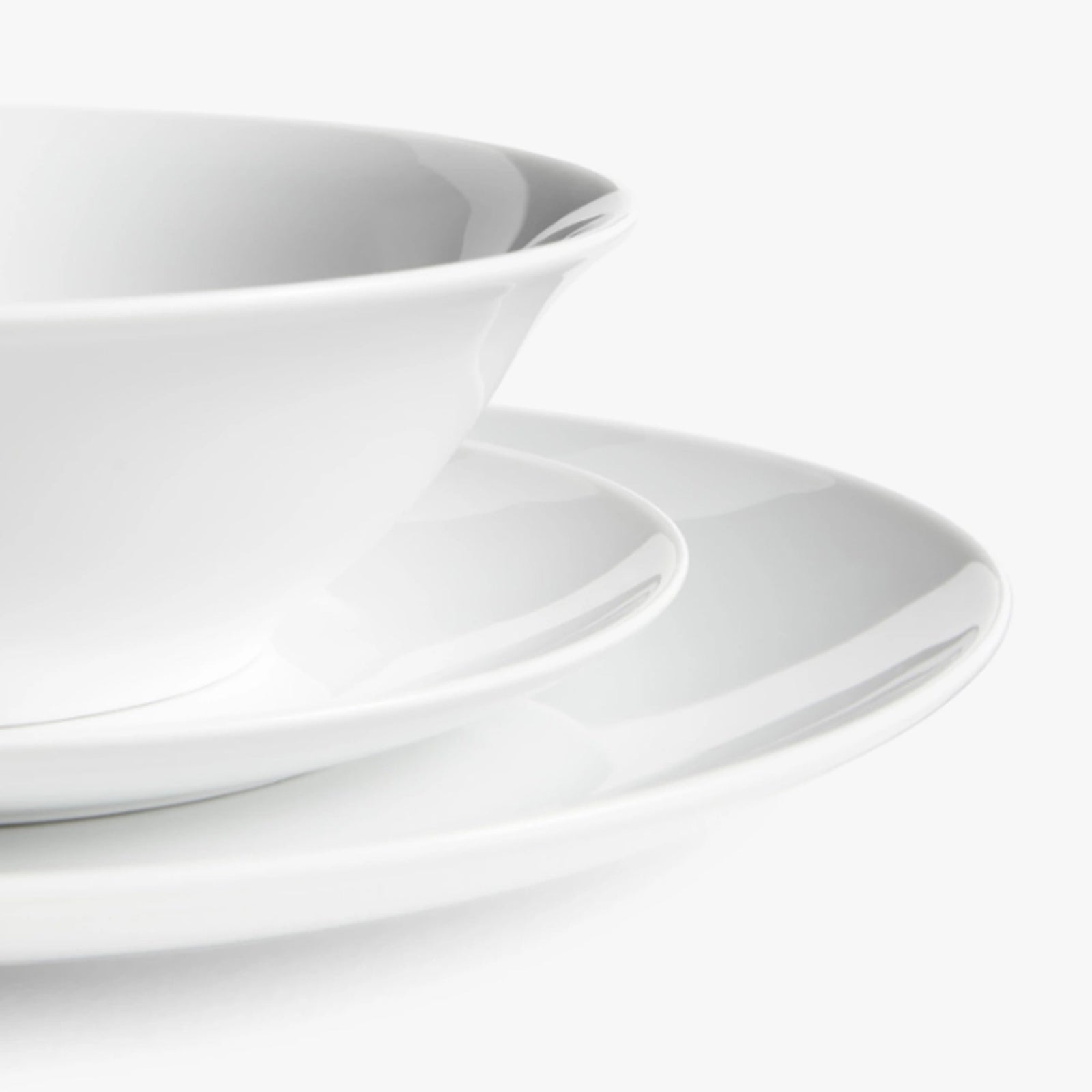 Dessert Plate White Porcelain Coupe 24 Pc Set 7.5" Catering