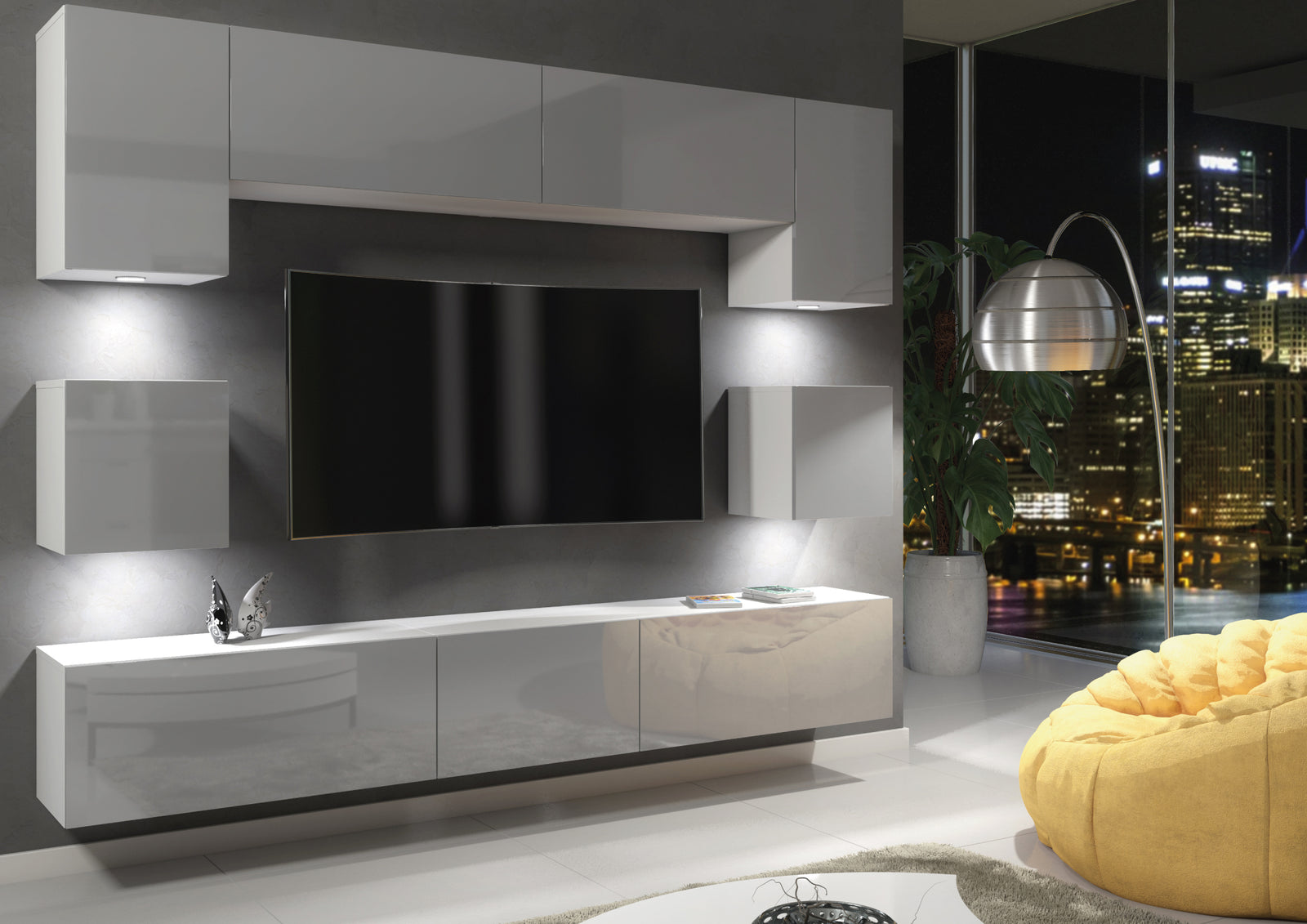 Panorama Wall Tv Unit | Grey