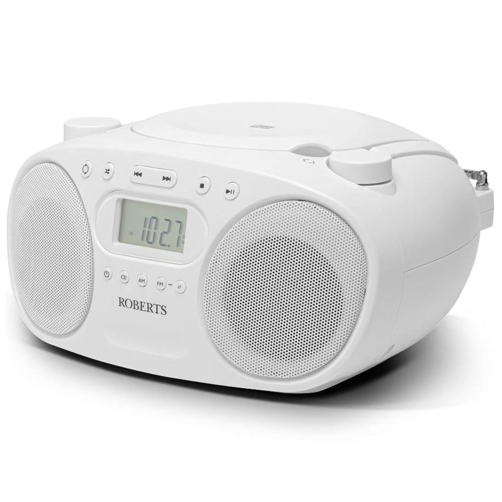 Radio Zoombox Fm Cd / Fm / Am Stereo Boombox | White