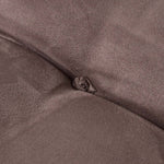 Faux Suede Back Support Thick Lumbar Cushion | Chocolate