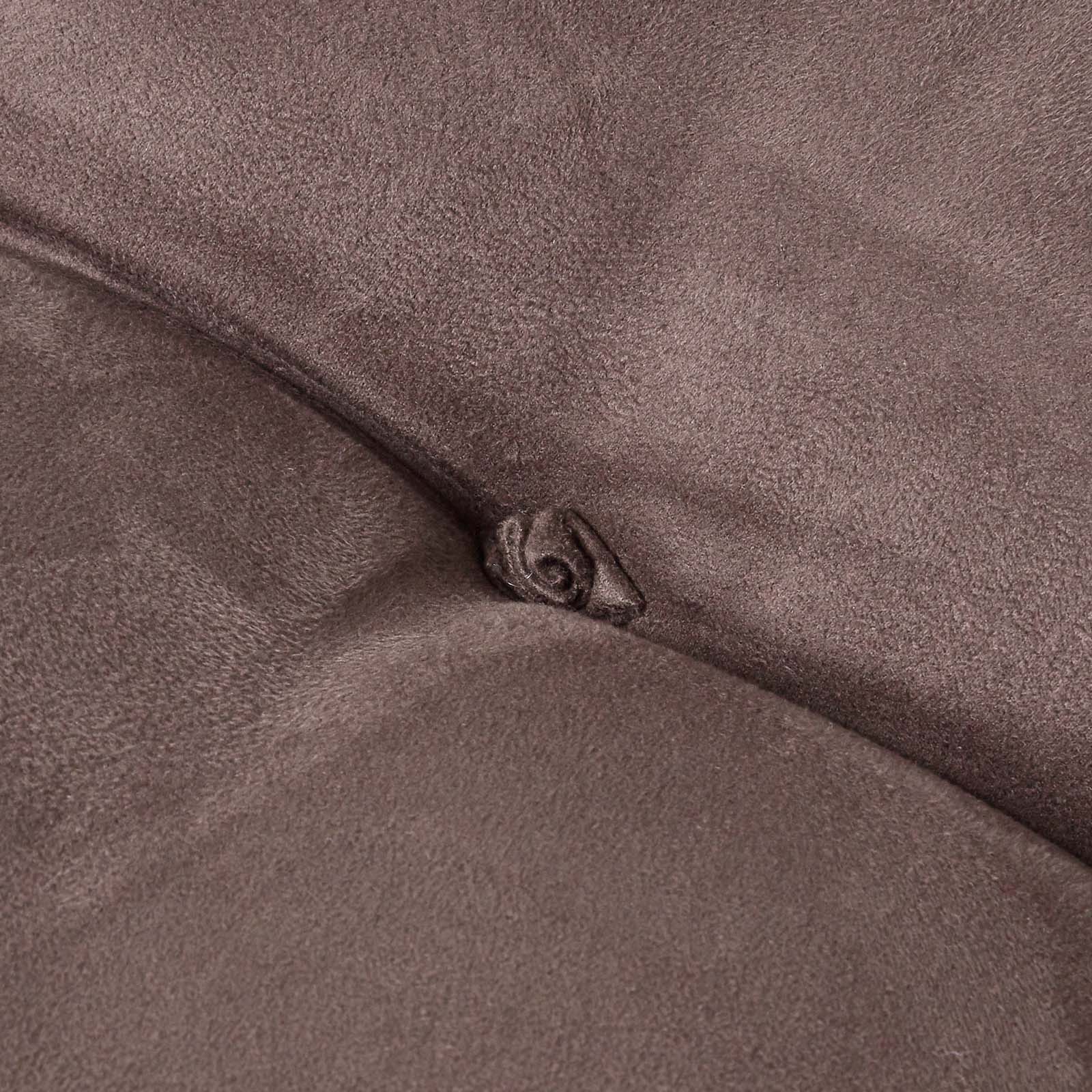 Faux Suede Back Support Thick Lumbar Cushion | Chocolate