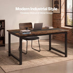 Dining Table 4-6 Seater Retro Kitchen Adjustable Foot For Home Walnut | Brown