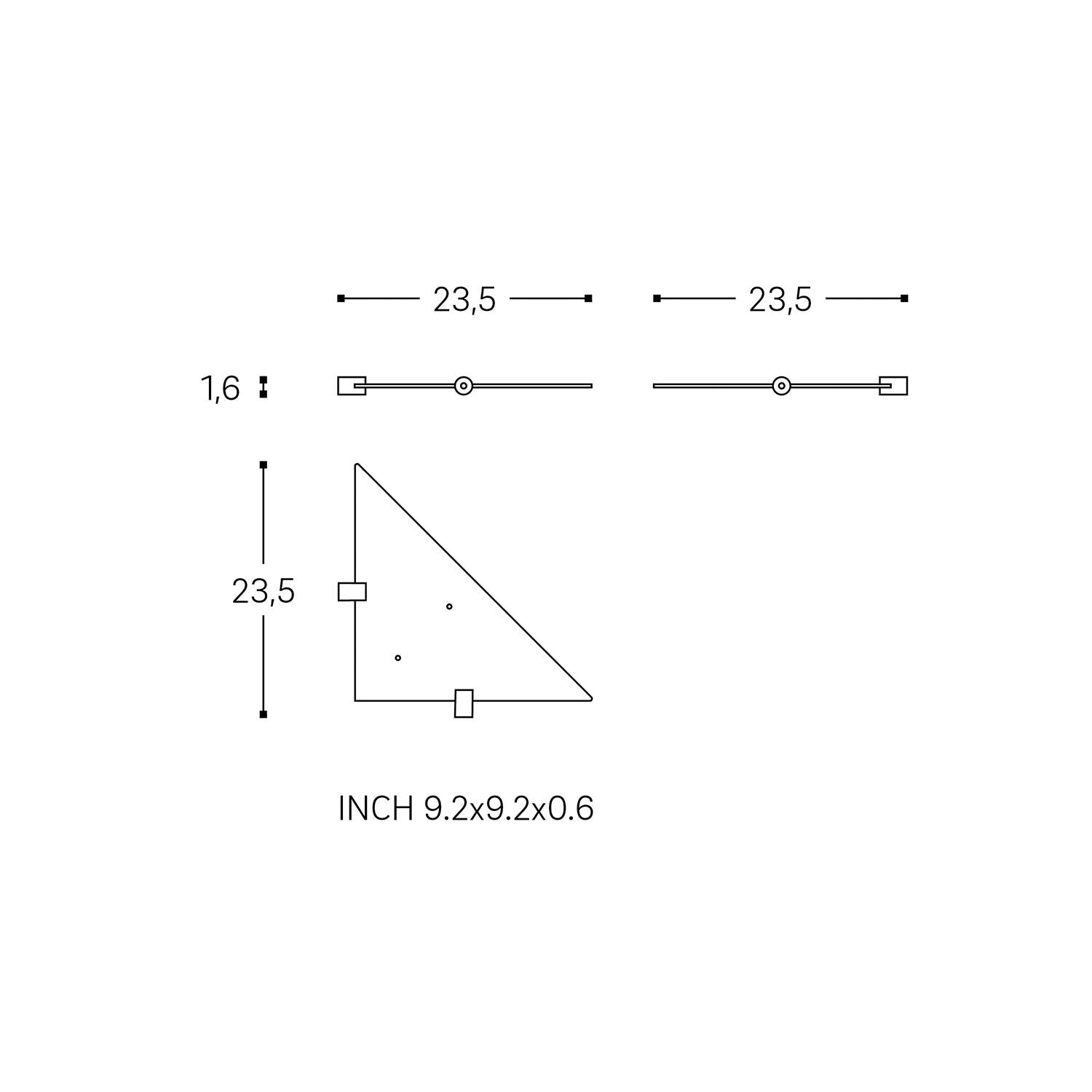 Corner Bathroom Shelf, Organizer, 32cm, Matt Steel, Logic Collection