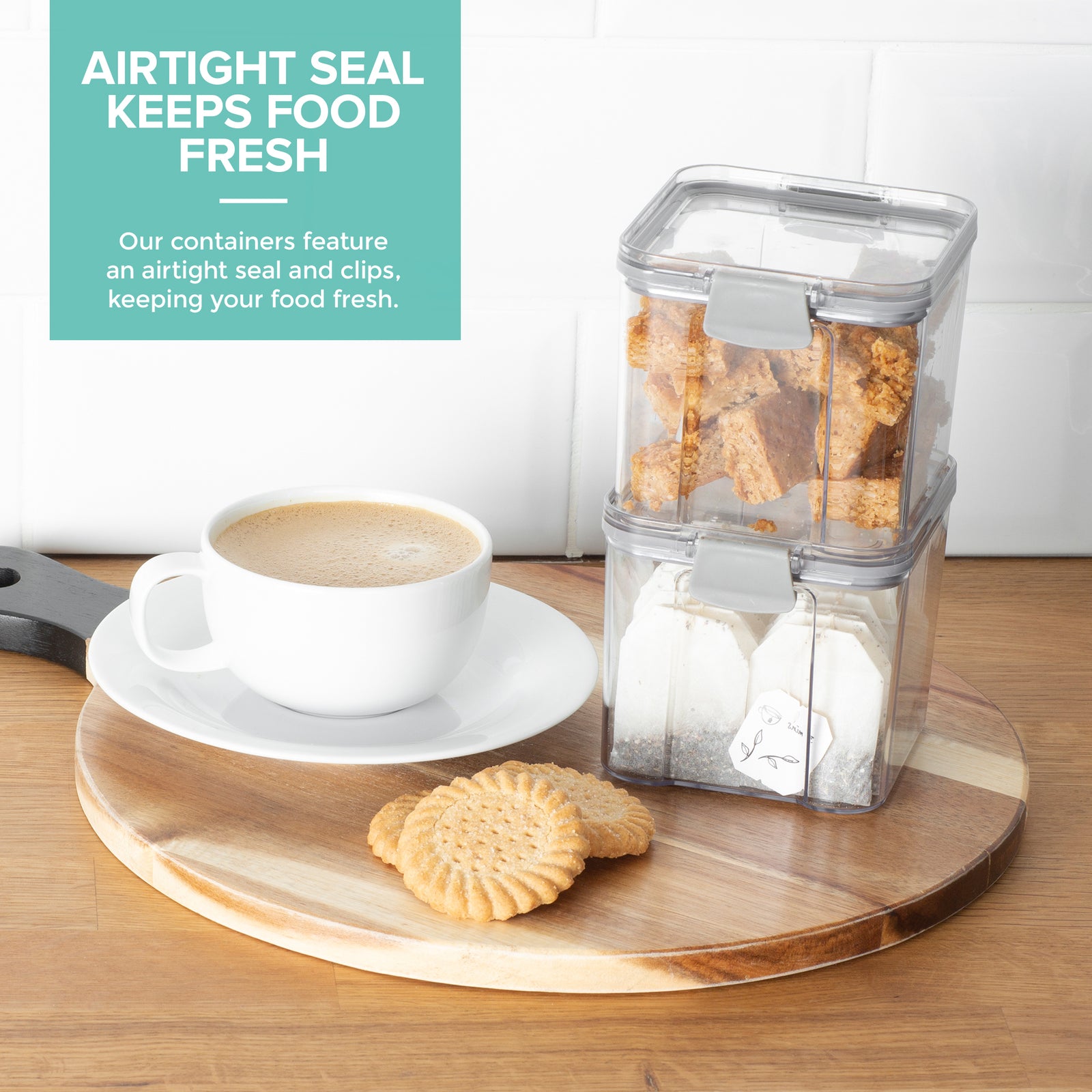 Airtight Pantry Medium Containers - Set Of 2