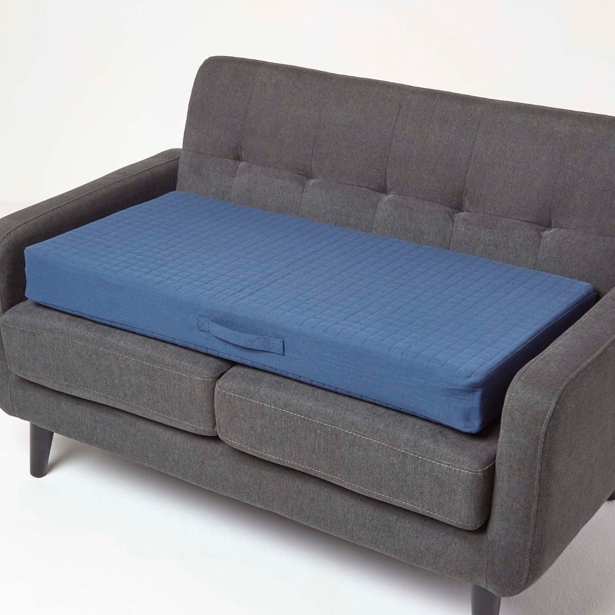 Cotton Orthopaedic Foam 2 Seater Booster Cushion | 50cm x 100cm | Navy Blue