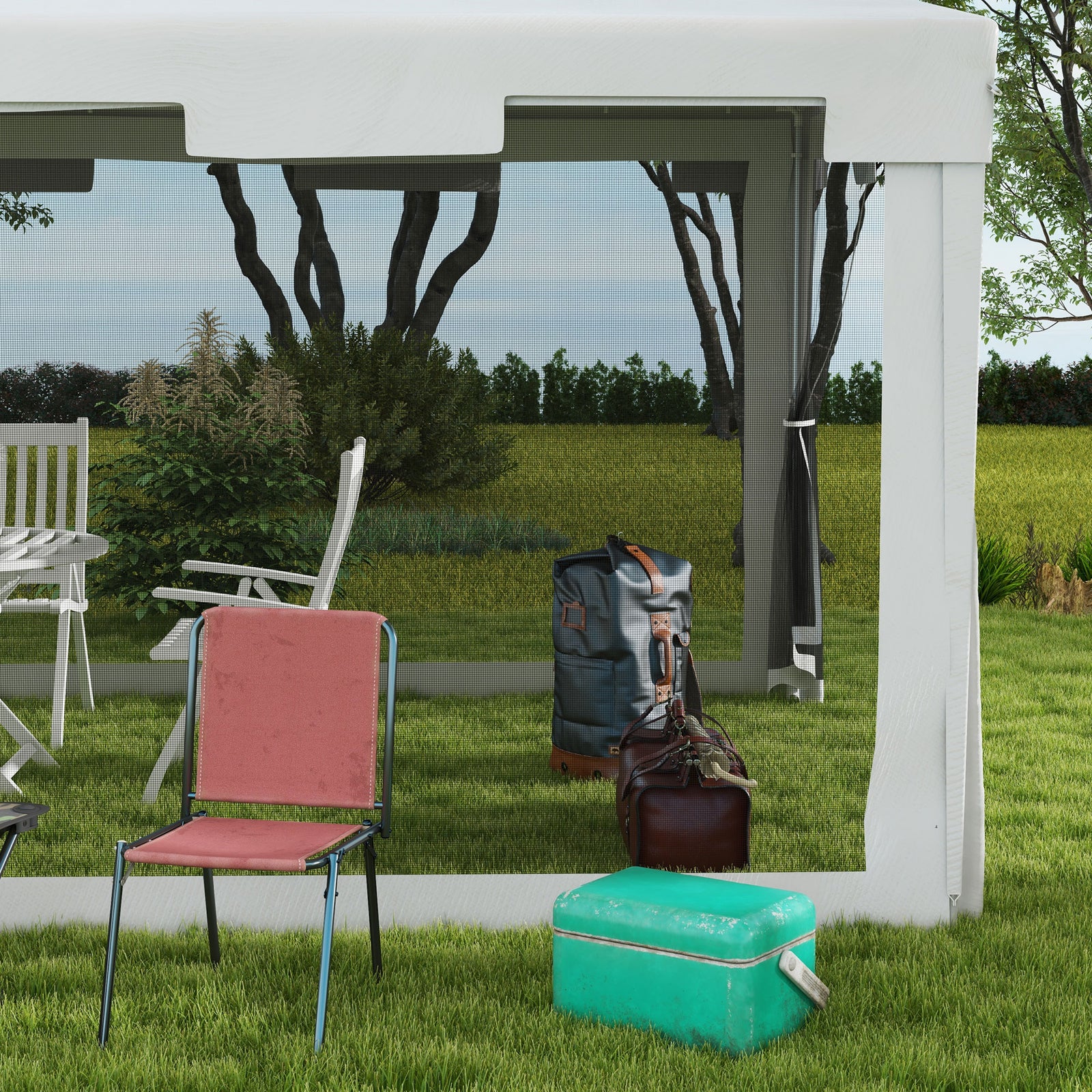 Party Tent Waterproof Garden Gazebo Canopy Cover Shade | White