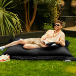 Giant Indoor Outdoor Bean Bag Lounger | Black