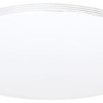 Ceiling Lamp Siena Stylish White And Chrome Circular Design Dimmable Including Remote Control | 55cm | White