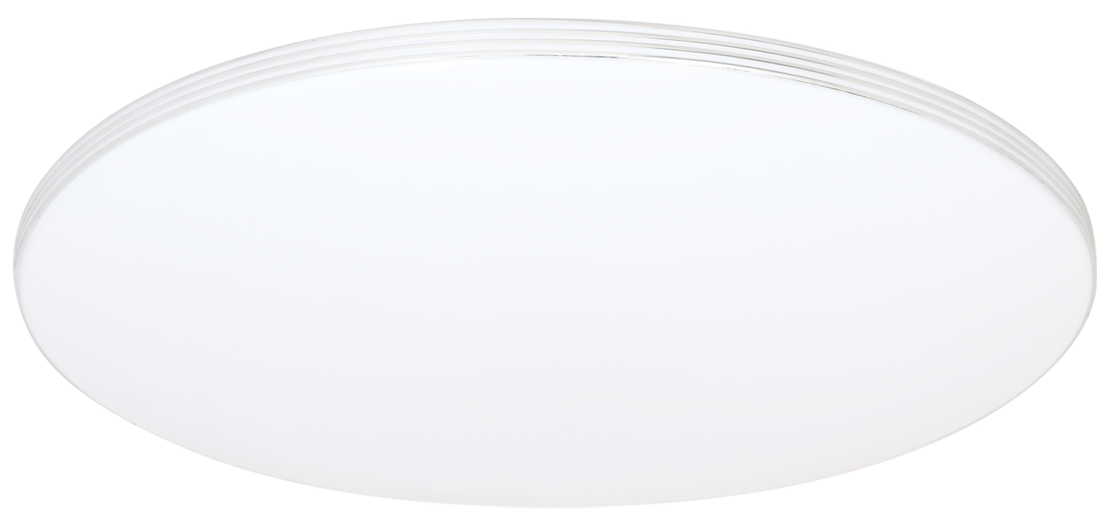 Ceiling Lamp Siena Stylish White And Chrome Circular Design Dimmable Including Remote Control | 55cm | White
