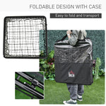 Double Sided Adjustable Angle Rebounder Soccer Net | Black