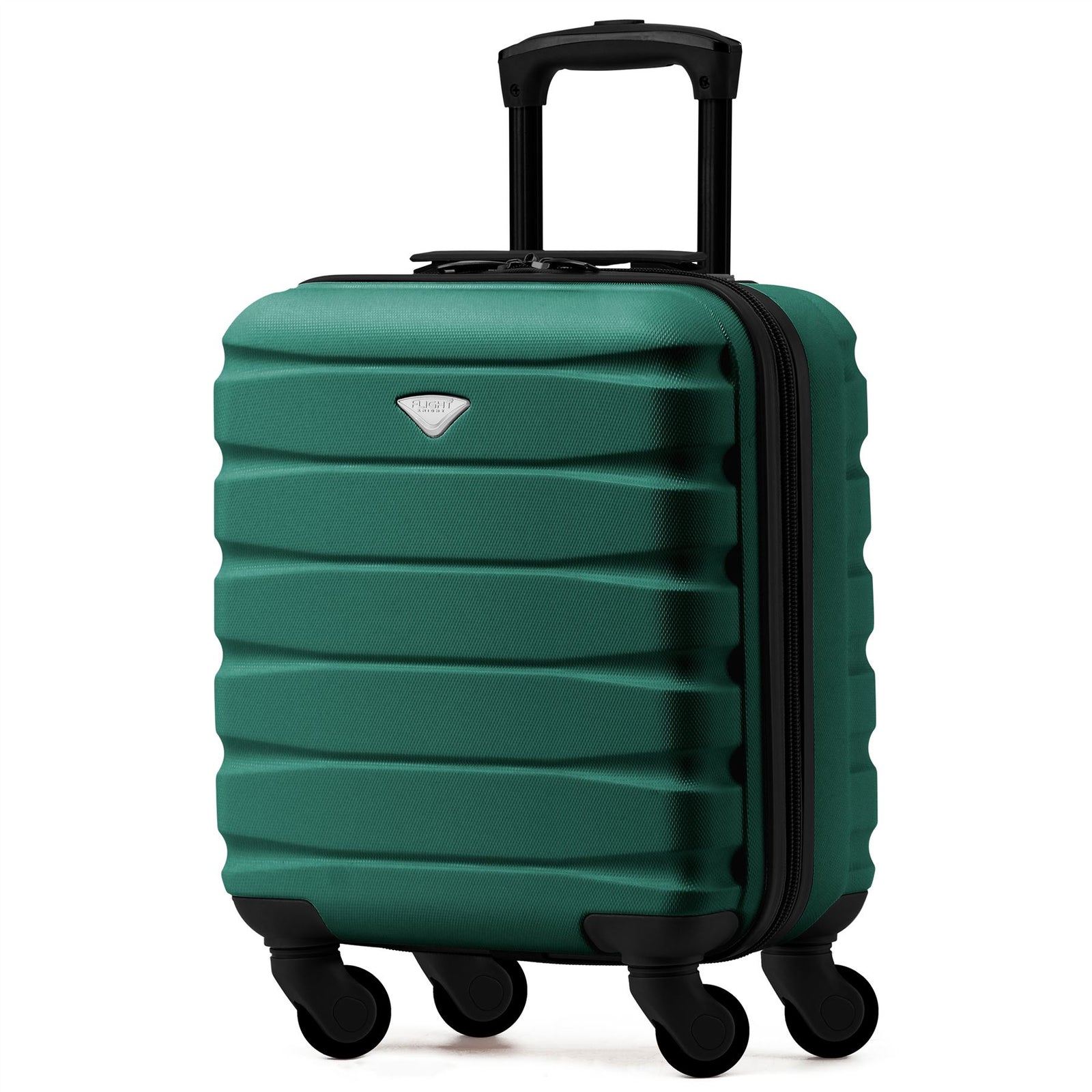 45x36x20cm Lightweight Underseat Cabin Carry On Suitcase - 100+ Airline Approved - Hard Shell Luggage - 4 Wheels | 45 x 36 x 20cm | Forest Green