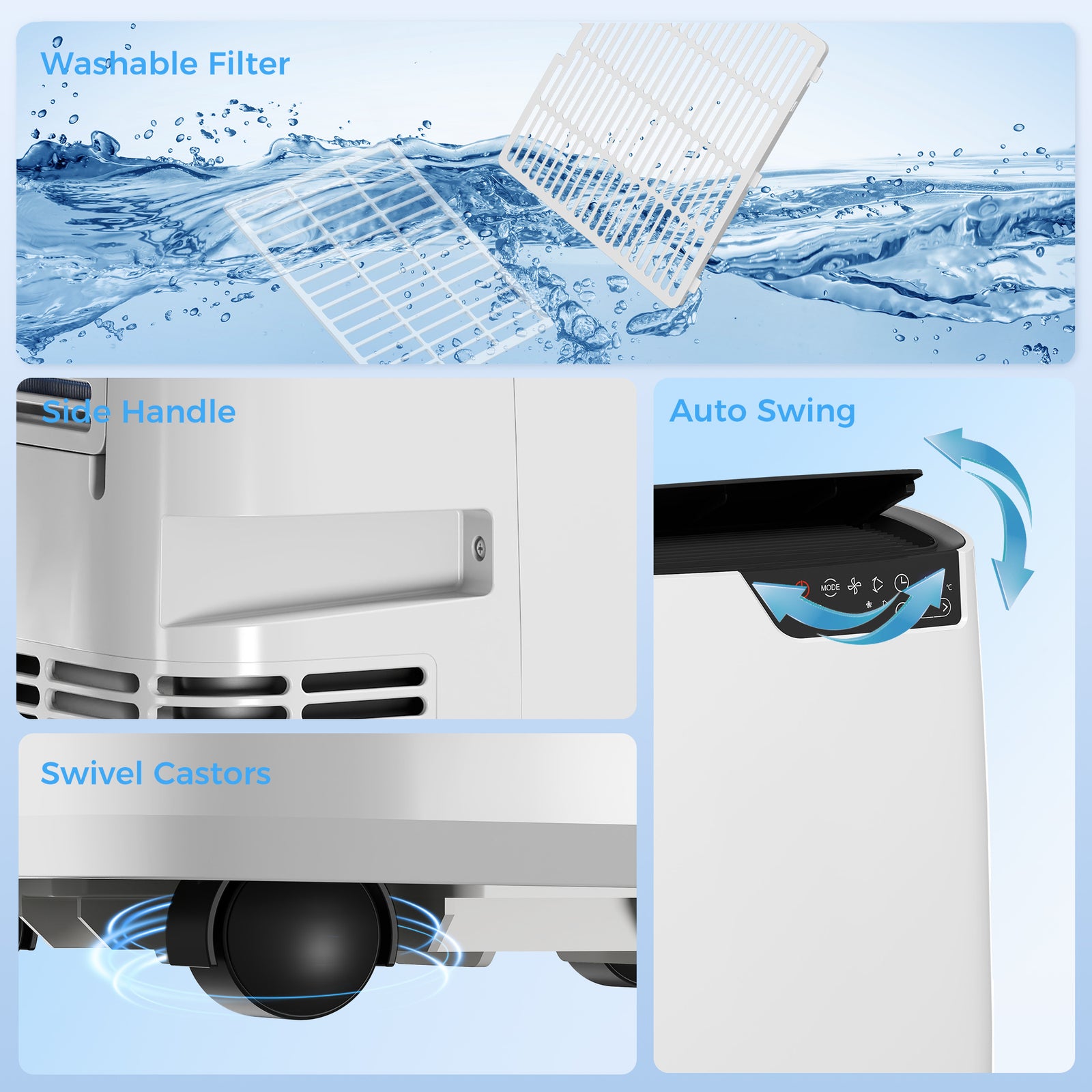 Portable Air Conditioner, 4-in-1 Air Conditioning Unit | 12000 Btu | White