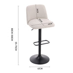 Breeins Set Of 2 Height Adjustable Swivel Bar Stools