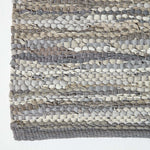 Denver Leather Woven Rug | 150cm x 240cm | Grey