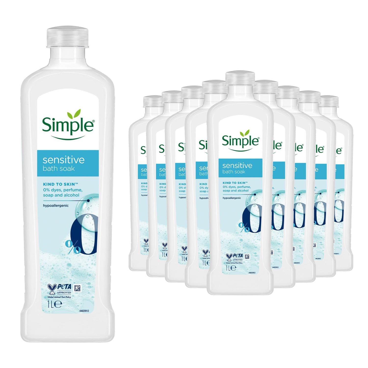 Sensitive Bath Soak Hypoallergenic 1l Multipack | Set of 24