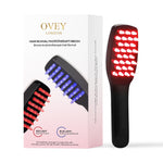 Ovey London 3-in-1 LED Hair Brush Red & Blue Light Therapy With Scalp Massage Vibration Wellness & Shine