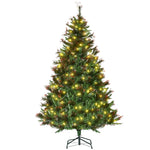 6ft Pre-lit Christmas Tree Artificial Spruce Tree Holiday Décor Stand | 6ft | Green